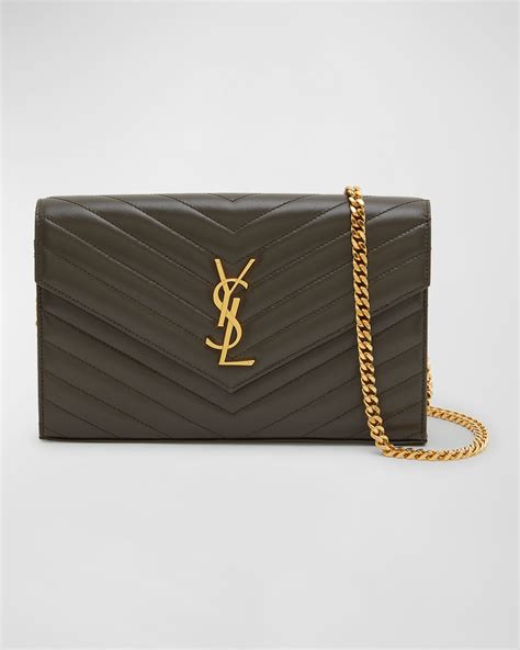 ysl large wallet on chain.